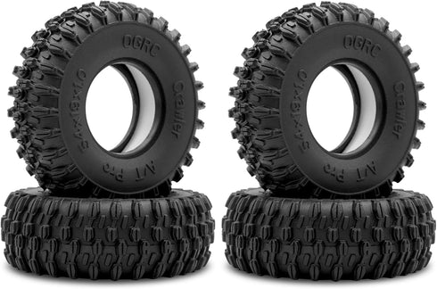OGRC 1.0 Crawler Tires Super Soft and Sticky with Dual Stage Foam 1.0 RC Tires for SCX24 Gladiator Bronco C10 JLU Deadbolt B17 FCX24 - A/T Pro...