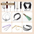 uxcell Jewelry Making Kit, 10/16/20mm Ribbon Crimp Clamp Ends, Bookmark Pinch with Jump Rings, Lobster Clasps, and Extension Chains for DIY Ribbon...