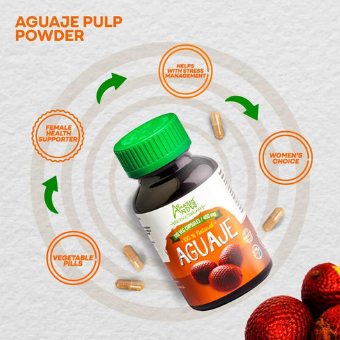Amazon Andes Aguaje Capsules - Female Health Supporter and Hormone Balancer - Wild Harvested in Peru and sustainably sourced - Non GMO, Fairly tra...