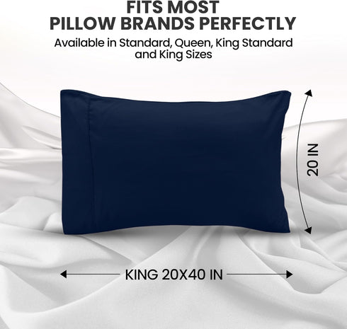 Utopia Bedding Pillow Cases King Size 2-Pack – Soft Brushed Microfiber – Envelope Closure – Perfect for Hospitals, Hotels, Guest Rooms – Oeko-TEX ...
