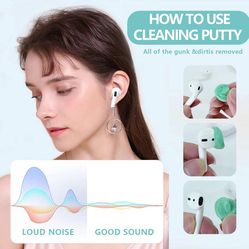 203PCS Airpod Cleaner Kit,iPhone Charge Port Cleaning kit,Airpods Earbud Cleaning Putty, Remove Ear Wax,Phone Phone Cleaning kit,for Airpods Charg...