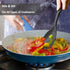 Large Silicone Cooking Spoon, Non-Stick Solid Spoon set with Deep Bolw and Measurement Mark for Mixing, Serving, Draining, Scooping, Scraping, Hea...