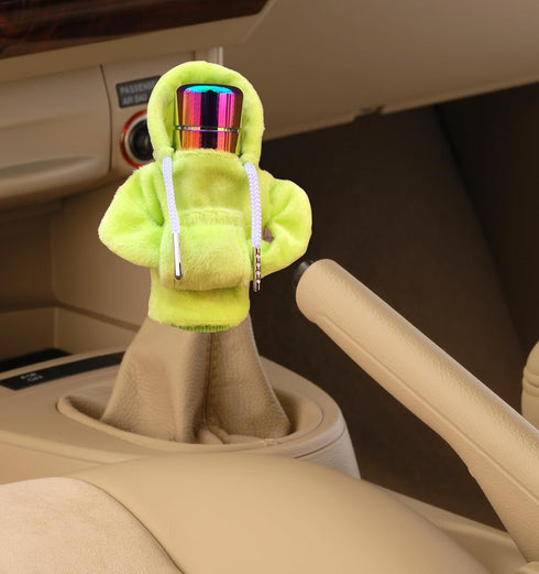 Gear Shift Cover Hoodie, Car Gear Shift Knob Cover, Shift Knob Hoodie, Cute and Funny Universal Car Shifter Cover (Green)...