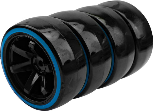 1/10 RC Drift Car Tires Hard Plastic Tyre & 12mm Hex Hub Wheel Rims 6 Spoke Compatible with Traxxas HSP Tamiya Kyosho HPI Redcat Racing MST 1/10 O...