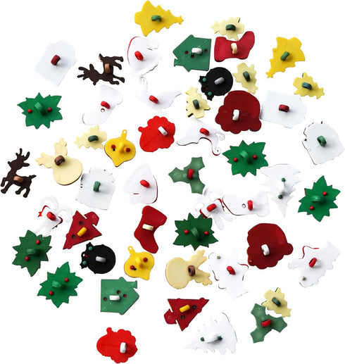 Buttons Galore Christmas Super Value Pack Craft Buttons, Red 50 Pack...