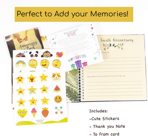 Wedding Memory Book | A Hardcover Journal To Document Anniversaries From The 1st To the 50th Year | Gifts for Bride and Groom | Wedding Planner Bo...