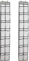 Over The Door Shoe Organizer, 14 Large Mesh Pockets Hanging Shoe Rack for Closet Organizers and Storage, White, 2-pack (white)...