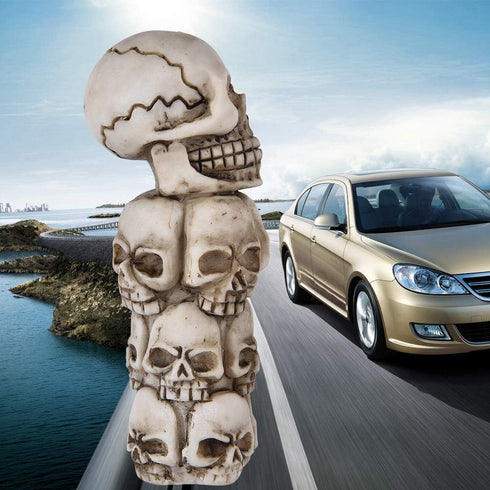 Gear Shift Knob Lever, Skeleton Skull Shift Knob Head Many Faces Car Manual Gear Shift Knob Stick Lever Shifter Universal...