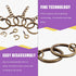 Swpeet 450Pcs 4/5 Inch 20mm Bronze Flat Key Chain Rings Kit, Including 150Pcs Split Keychain Rings with Chain and 150Pcs Jump Ring with 150Pcs Scr...