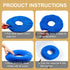 Zonon 2 Pieces Inflatable Donut Car Seat Inflatable Donut Cushion 15 Inch Round Ring Cushion for Tailbone Portable Pillows for Home Office Chair W...