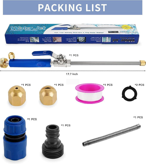High Pressure Power Washer Wand. Includes 2 Different Nozzles And Hose Quick Connector, High Pressure Hose Nozzle For Garden Car Pet Patio Cleanin...