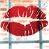Valentines Day Decorations. Home Decor Valentine Lipstick Lips Kiss Window Sticker. Small Reusable Double Sided Window Cling Decal. Valentine's De...