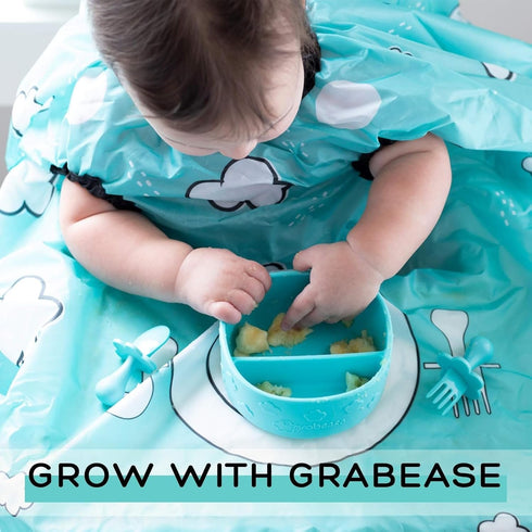 grabease Baby Bowls Silicone Bowls for Toddler Baby Feeding Divided Bowl, Dishwasher and Sterilizer Safe, Gray...