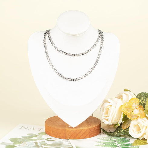 Jabogrii 32.8 Feet Silver Jewelry Making Chains Stainless Steel Necklace Bracelet Women Chains Spool with Lobster Clasps and Open Jump Rings...