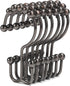 Shower Curtain Hooks, Goowin Shower Curtain Rings, Stainless Steel Shower Curtain Hooks Rust Proof Free Sliding Double Shower Hooks for Curtain, S...