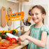 5 Pcs Kids Knives, Kids Safe Cooking Knife, Plastic Kids Kitchen Knife Set with Crinkle Cutter, Serrated Edges Toddler Knife Kids Knives for Real ...