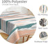 60x102inches Modern Rectangle Tablecloth Teal Orange Grey Abstract Painting Aesthetic Stripe Table Cloth Washable and Reusable Fabric Table Cover ...