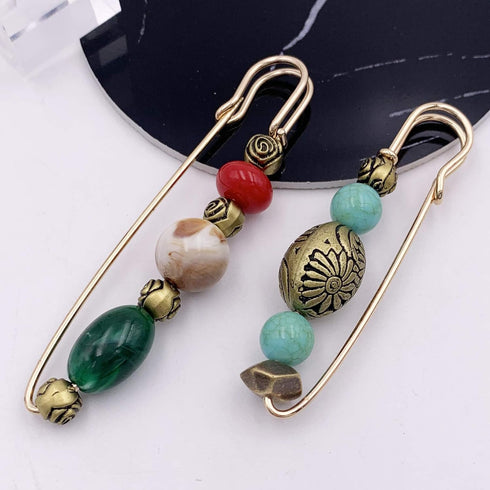 Shawl Scarf Clip Retro Style Ornament Safety Pin Brooch Jewelry Set 2 Pcs...