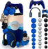 30 PCS Video Game Themes Cake Toppers Headset Ball Game Controller Cake Decoration for Game Theme Birthday Party Cake Decoration (Blue)...