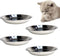 kathson Stainless Steel Whisker Relief Cat Bowl, 4 pcs Shallow and Wide Bowls, Pet Cat & Dog Feeding Large Dishes Fits with Elevated Stands Pet Bo...