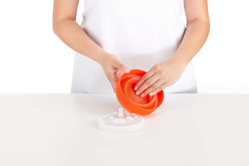 Lékué Mini Microwave Popcorn Maker, 5 x 3.5in, Red...