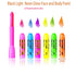 Glow in The Black Light Face & Body Paint, Neon Glow Fluorescent Face Paint Crayons for Halloween Club Makeup Xmas Glow Party...
