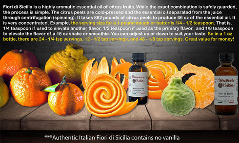 Premium Authentic Fiori di Sicilia Product of Italy 100% Essential Oil of Citrus Fruits 1 oz...