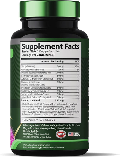 Liver Cleanse Detox & Repair Formula Supplement | For Enhanced Liver & Gut Health | Boosts Energy | Antioxidant with 21 Ingredients Milk Thistle, ...