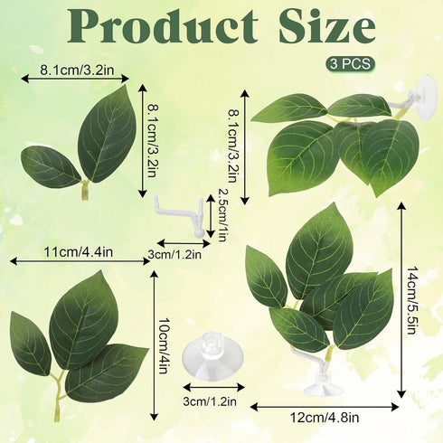 3 Pcs Fish Tank Accessories Betta Fish Leaf Pad Aquarium Décor Simulating The Natural Habitat for Betta Spawning Grounds Breeding Resting Bed with...