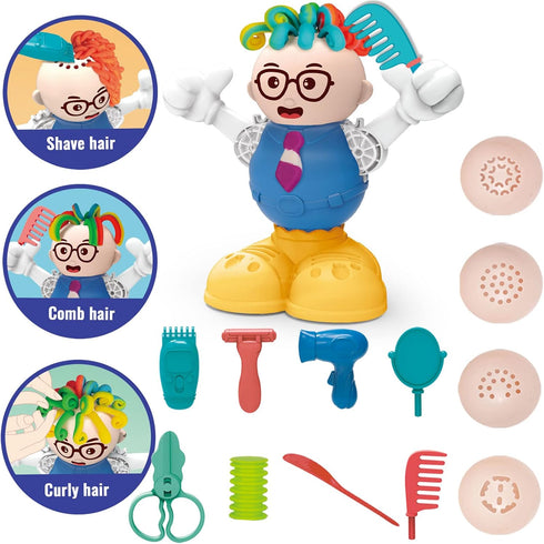 Cuts Stylist Hair Salon Tools Playset,Play Dough Sets for Kids Ages 4-8 Pretend Play Toys Sets for Kids Ages 2-4 Gift for Girls and Boys...