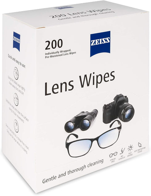 ZEISS Pre-Moistened Lens Cleaning Wipes, 200 Count...