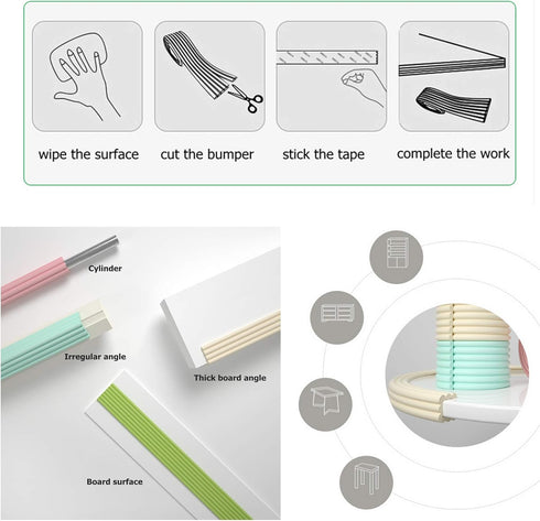 M2cbridge Multifunctional Edge and Corner Guard Coverage Baby Safety Bumper DIY 6.5 Ft (Coffee)...