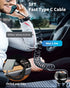 SUNDAREE USB C 96W Super Fast Car Charger PD & QC3.0 with 5ft 45W Type C Coiled Cable, Car Phone Charger Adapter for iPhone 15 14 13 12 11 Pro Max...