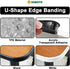 U-Shape Veneer Edge Banding, 16.4 Ft Self Adhesive Edge Trim, Flexible TPE Edge & Corner Protector for Shelves, Furniture, Countertop (1.0 in, Bla...
