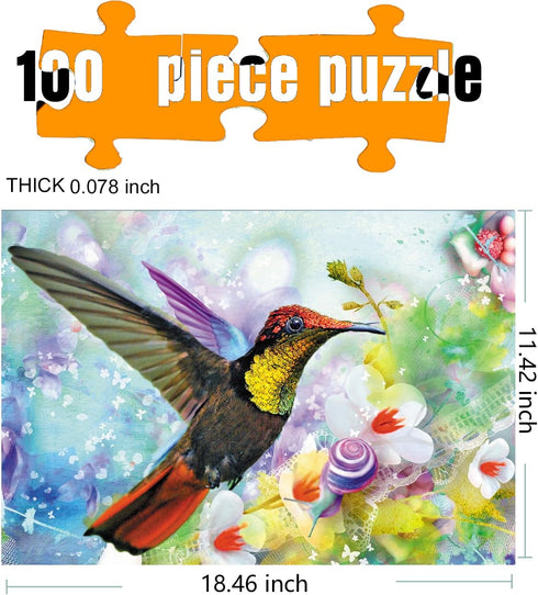 100 Piece Puzzle,Jigsaw Puzzles 100 Pieces 100 Piece Adult Children Puzzles Suitable for Adults Children (B0003 100PCS, 100 PCS)...