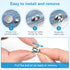 KUNTAERY 8 Sets Button Pins for Jeans, Pants Button Replacement, No Sew Reusable Adjustable Loose Jeans Button Waist Tightener, Reduce Too Big Pan...