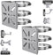 2pcs Universal Wall Mounting Bracket with 6 Loops, Stainless Steel Vertical Pole Mount Adapter for CCTV Security Camera PTZ Dome Indoor Outdoor AP...