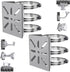 2pcs Universal Wall Mounting Bracket with 6 Loops, Stainless Steel Vertical Pole Mount Adapter for CCTV Security Camera PTZ Dome Indoor Outdoor AP...