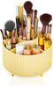 Makeup Brush Holder Organizer, 360° Rotating Makeup Brush Organizer, Cosmetics and Perfume Organizer, Desktop Storage Tray for Cosmetics and Skinc...
