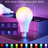 RGB Color Changing Light Bulb with Remote Control, 15W LED Light Bulb E27/E26 6500K White A21 600LM 16 Color Choices Multicolor Dimmable Flood Lig...