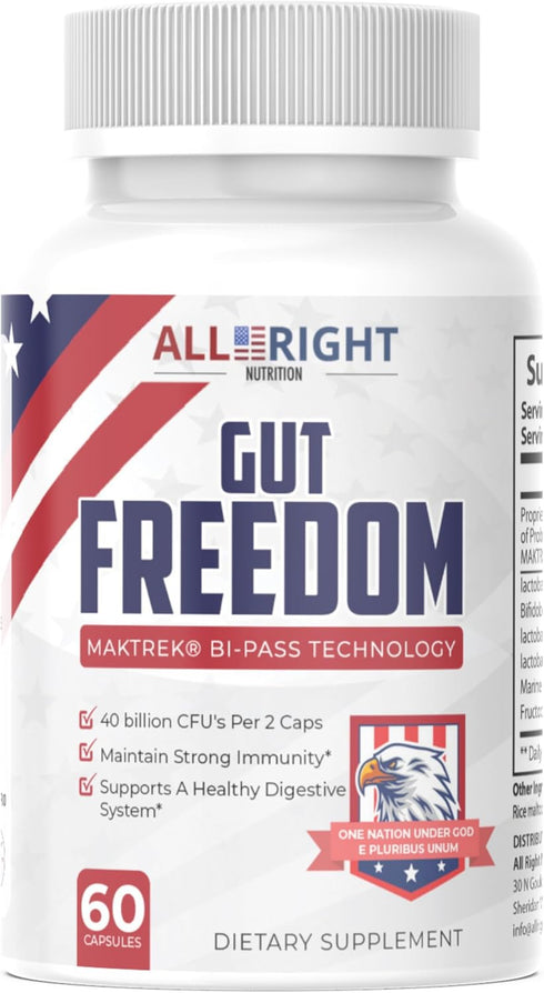 Gut Freedom - Probiotic for Gut Health - 40 Billion CFUs - 60 Capsules...