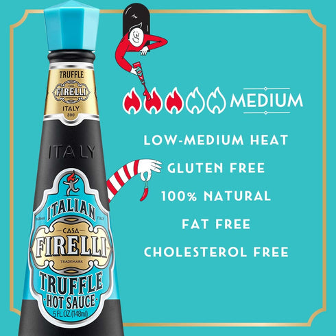 FIRELLI Truffle Hot Sauce - 5oz Bottle (Pack of 2)...