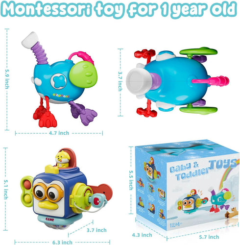 Montessori Toys for 1 Year Old, Travel Activities Busy Cube, Baby Sensory Toys, Early Educational Toys Gift for 12 18 Month, Baby Boy Girl Gifts S...