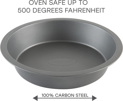 Kitchen Details 9.5 Inch Round Cake Pan | Nonstick | Creates Even Heating and Browning | Durable | Easy to Clean | Oven Safe up to 500 Degrees | K...