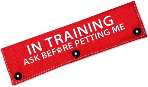 in Training Ask Before Petting Me Funny Red Dog Leash Sleeve Wrap Dog Walking Accessory - Pet Birthday Gift - Gift for Dog Owner and Lover...