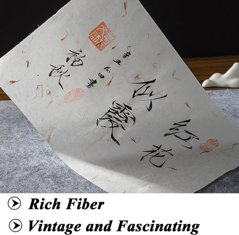Acidea Mulberry Paper Sheets, 50 Sheets 11.8 x 15.7inch Mulberry Paper for Decoupage, Natural Fiber Rice Paper with Petal, Art Tissue Washi Paper ...