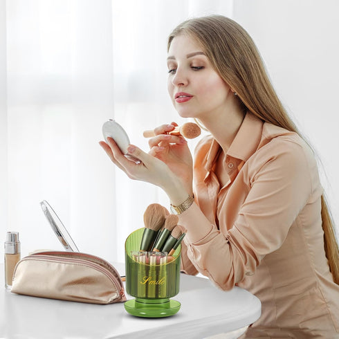 Desk Organizer Makeup Brush Holder Cosmetics Holders Storage Cup for Vanity Desktop,Bathroom Organizer Countertop...