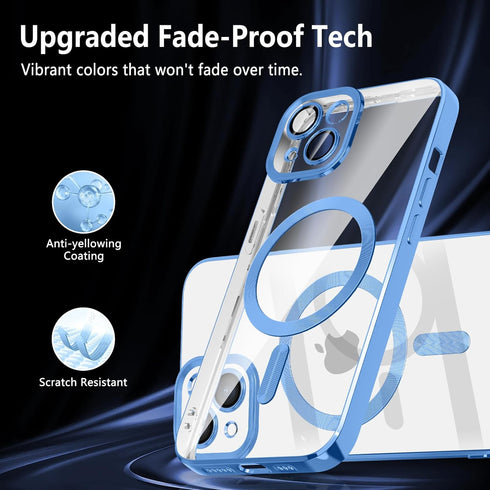 Magnetic for iPhone SE 3rd/2nd Gen Case,iPhone 8/7 Case, Soft TPU Clear Anti-Yellowing Anti-Scratch Slim Fit Shockproof Transparent Case for iPhon...