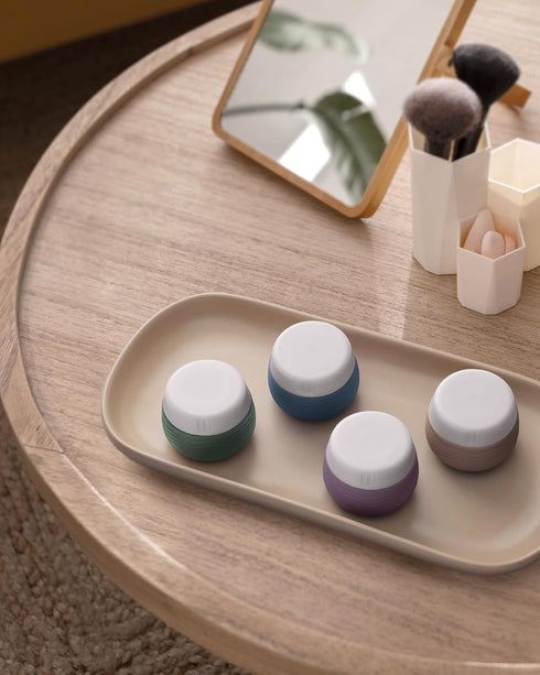 Travel Containers for Toiletries, Silicone Cream Jars, TSA Approved Travel Size Containers, Leak-proof Travel Essentials/Accessories with Lid for ...