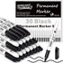 30 Packs Black Permanent Markers, Fine Point Waterproof Markers Pens Bulks, Durable, Quick-Drying Marker, Ideal Stationery Supplies for Schools, H...
